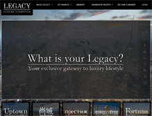 Tablet Screenshot of legacyluxurylifestyle.com